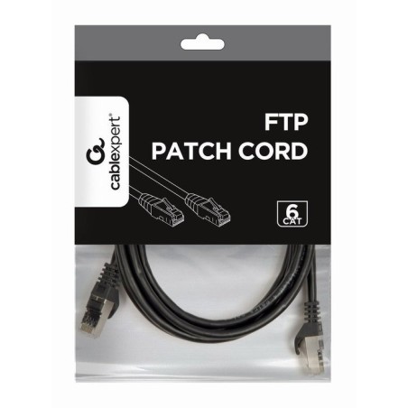 Gembird cable de red ftp cat6 awg26 2m negro  pp6-2m/bk