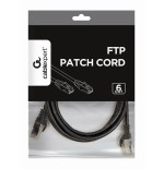 Gembird cable de red ftp cat6 awg26 2m negro  pp6-2m/bk