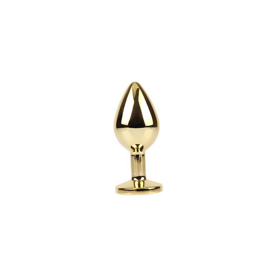 Rosy gem plug anal dorado con joya talla m