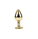 Rosy gem plug anal dorado con joya talla m