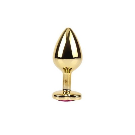 Rosy heart plug anal dorado con joya talla m