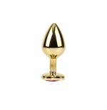 Rosy heart plug anal dorado con joya talla m