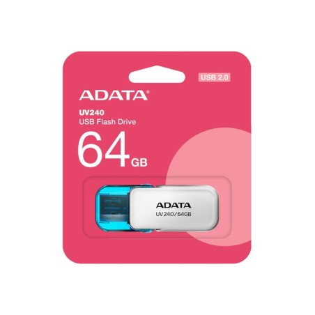 Pendrive adata uv240 64gb usb 2.0 blanco