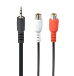 Gembird cable audio jack 3.5 a 2xrca m/h 0.2m cca-406