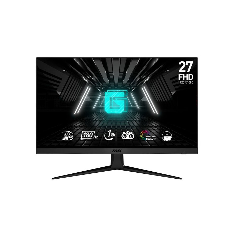 Msi g2712f 27" ultra rapid ips flat 1920x1080 180hz 1ms 2xhdmi dp headphone out 3y