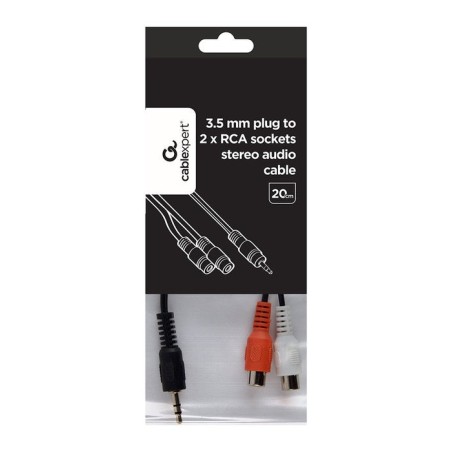 Gembird cable audio jack 3.5 a 2xrca m/h 0.2m cca-406