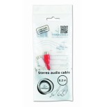 Gembird cable audio jack 3.5 a 2xrca m/h 0.2m cca-406