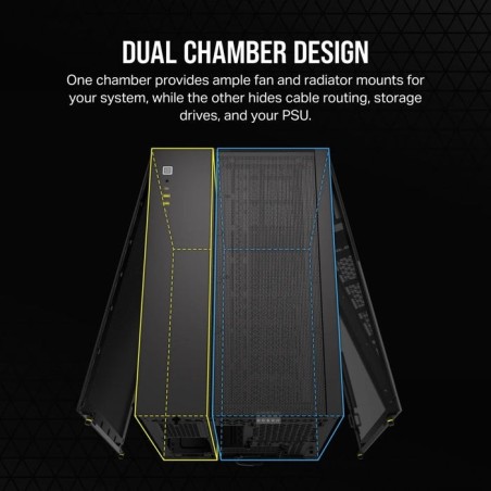 Caja pc corsair 2500x dual negro cc-9011265-ww