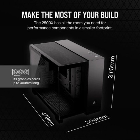 Caja pc corsair 2500x dual negro cc-9011265-ww