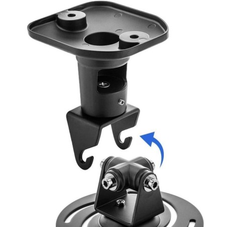 Techly 022403 soporte de techo para proyector, 10kg, 22 cm, con inclinación y rotación ajustable