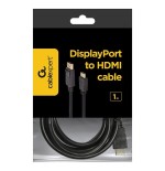 Gembird cable displayport a hdmi 1m negro cc-dp-hdmi-1m