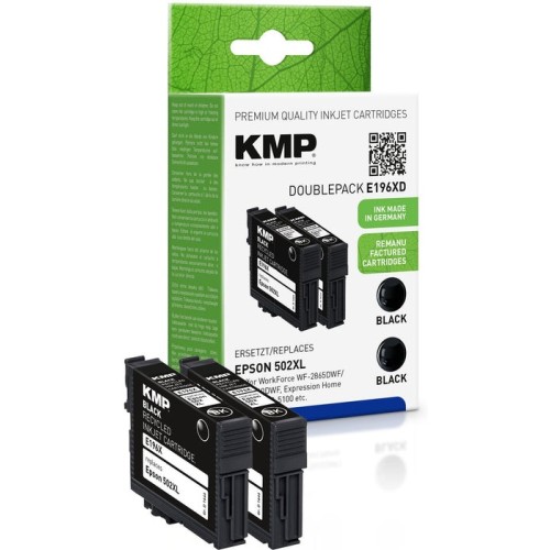Kmp cartucho epson pro wf-2865dwf ers. 502xl t02w14 2 x negro remanufactured