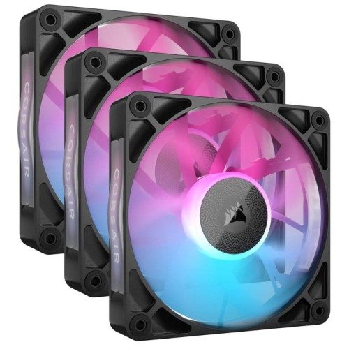 Corsair ventilador 120*120*25 rx120 rgb icue link triple kit
