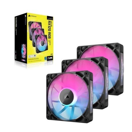 Corsair ventilador 120*120*25 rx120 rgb icue link triple kit