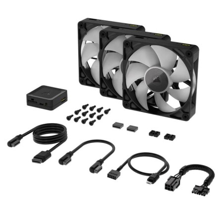 Corsair ventilador 120*120*25 rx120 rgb icue link triple kit