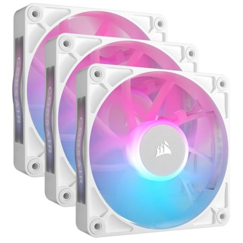Corsair ventilador 120*120*25 rx120 rgb icue link blanco triple