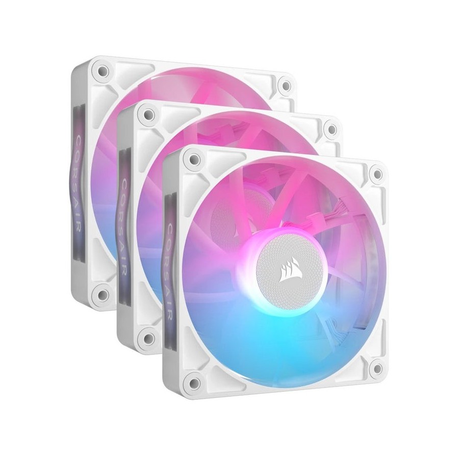 Corsair ventilador 120*120*25 rx120 rgb icue link blanco triple