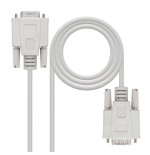 Nanocable cable serie rs232 db9 macho a db9 hembra 1.80m - beige