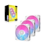 Corsair ventilador 120*120*25 rx120 rgb icue link blanco triple