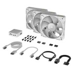Corsair ventilador 120*120*25 rx120 rgb icue link blanco triple