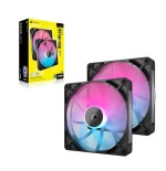 Corsair ventilador 140*140*25 rx140 rgb icue link dual kit