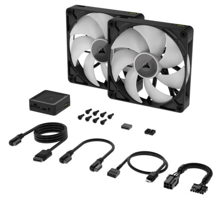 Corsair ventilador 140*140*25 rx140 rgb icue link dual kit