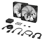Corsair ventilador 140*140*25 rx140 rgb icue link dual kit