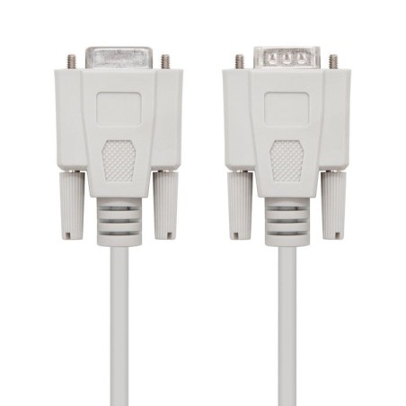 Nanocable cable serie rs232 db9 macho a db9 hembra 1.80m - beige