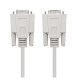 Nanocable cable serie rs232 db9 macho a db9 hembra 1.80m - beige