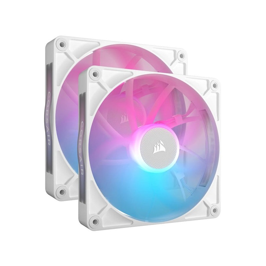 Corsair ventilador 140*140*25 rx140 rgb icue link blanco dual