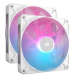 Corsair ventilador 140*140*25 rx140 rgb icue link blanco dual