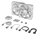 Corsair ventilador 140*140*25 rx140 rgb icue link blanco dual