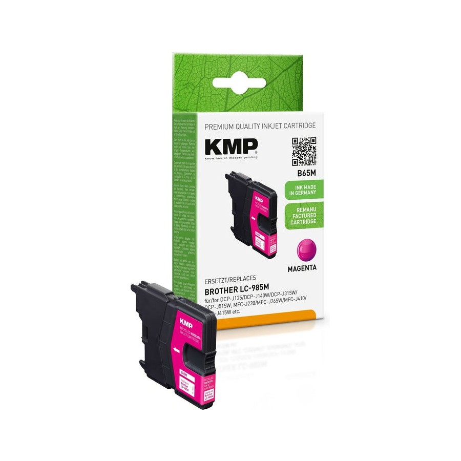 Kmp cartucho brother lc-985m 260 s. magenta remanufactured
