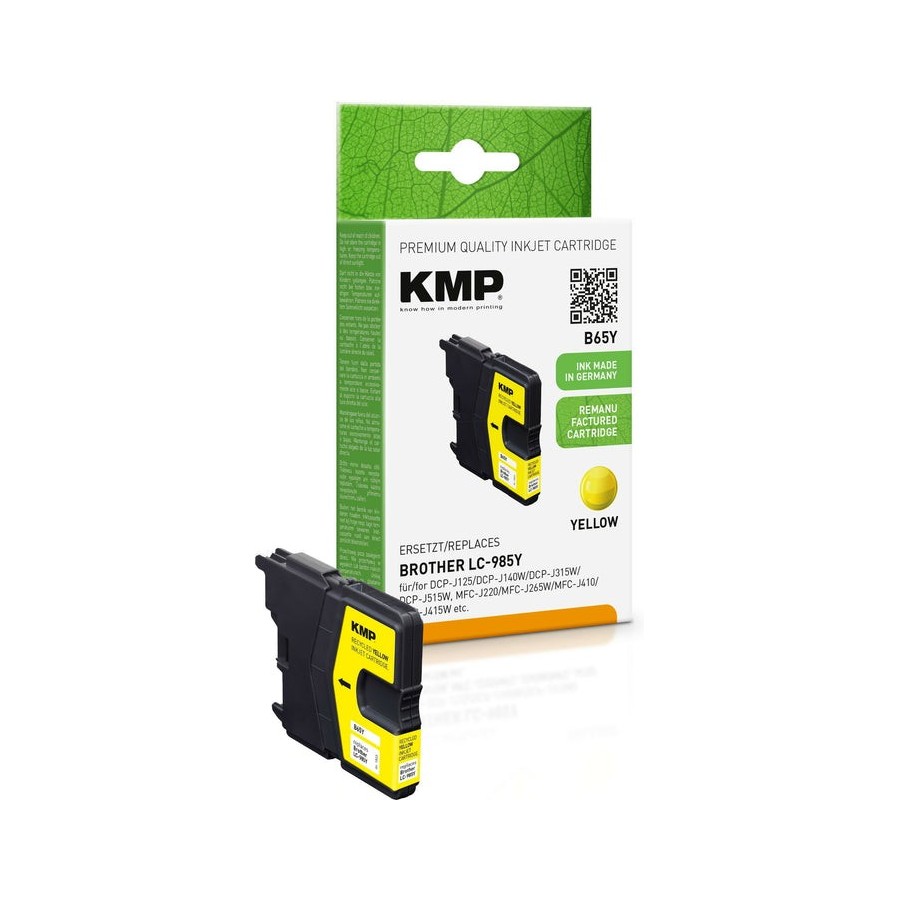 Kmp cartucho brother lc-985y 260 s. amarillo remanufactured