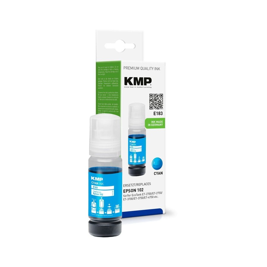 Kmp tinta ecotank t03r2 6000 s. cyan remanufactured