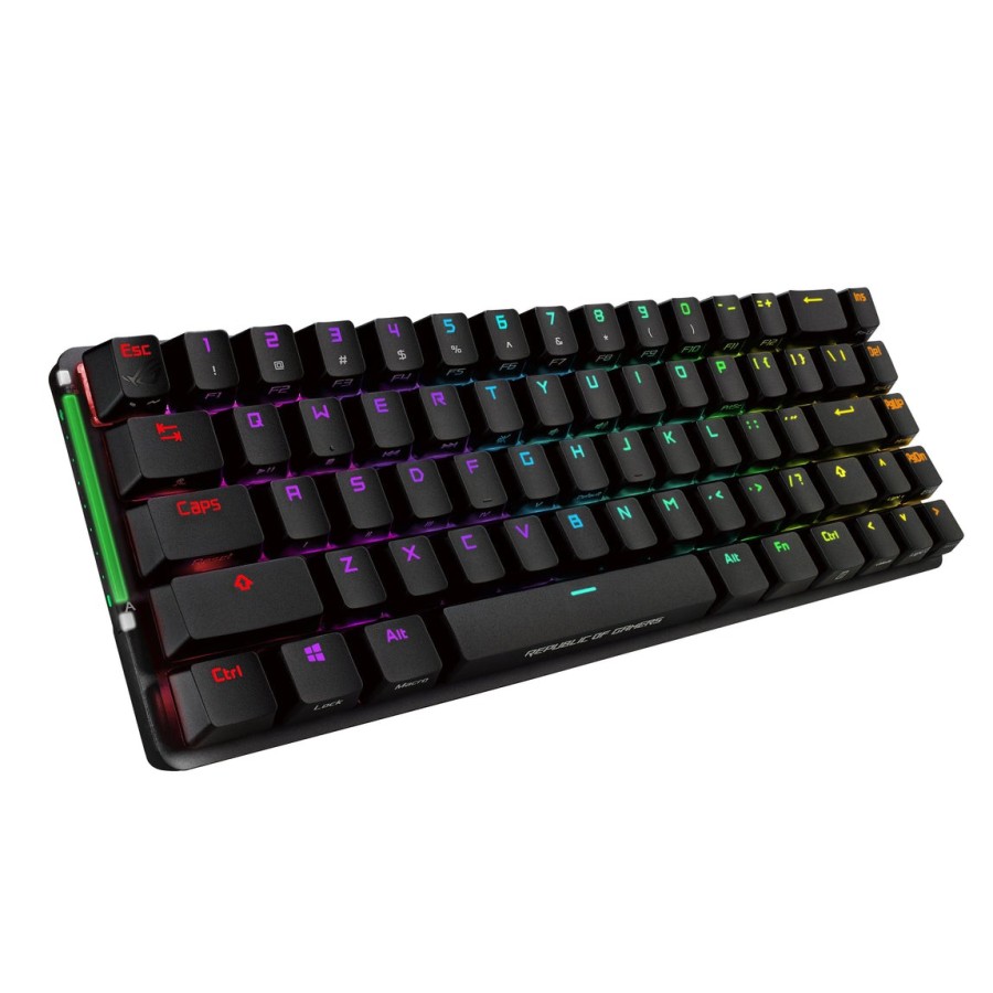 Teclado francés asus rog falchion rf inalámbrica + usb azerty negro