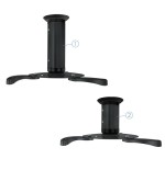 Tooq soporte universal de techo para proyector - inclinable y giratorio - peso max 10kg - negro