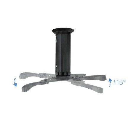 Tooq soporte universal de techo para proyector - inclinable y giratorio - peso max 10kg - negro