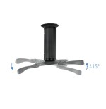 Tooq soporte universal de techo para proyector - inclinable y giratorio - peso max 10kg - negro