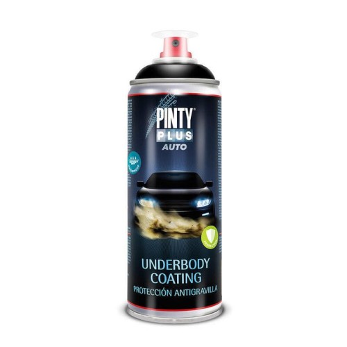 Pintura en spray pintyplus auto 520cc antigravilla negra