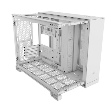 Caja pc corsair geh midi 2500d airflow tempered glass blanco