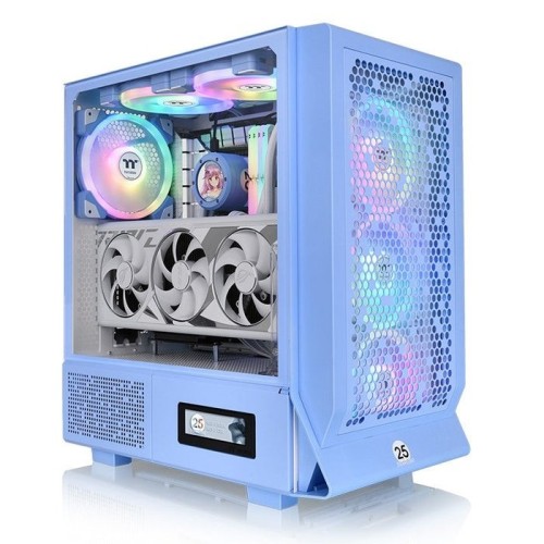 Caja thermaltake ceres 330 tg hydrangea blue argb atx 2xusb 3.0 sin fuente azul