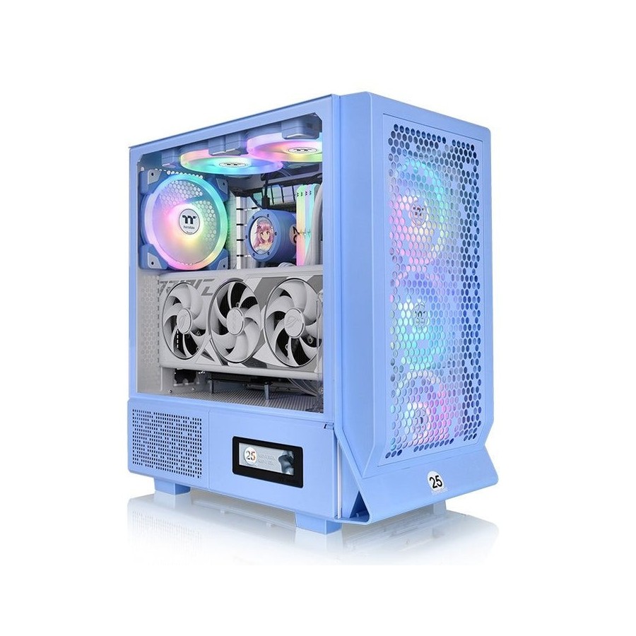 Caja thermaltake ceres 330 tg hydrangea blue argb atx 2xusb 3.0 sin fuente azul