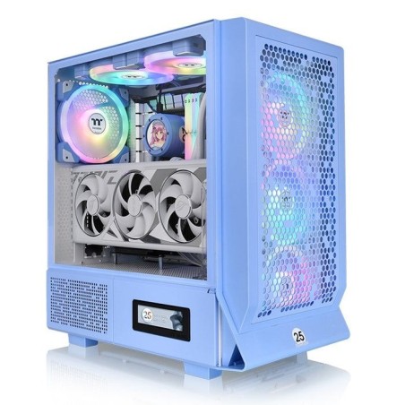 Caja thermaltake ceres 330 tg hydrangea blue argb atx 2xusb 3.0 sin fuente azul