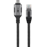 Goobay 70696 cable usb c rj-45 1m negro, plata