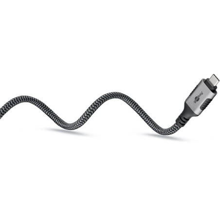 Goobay 70696 cable usb c rj-45 1m negro, plata
