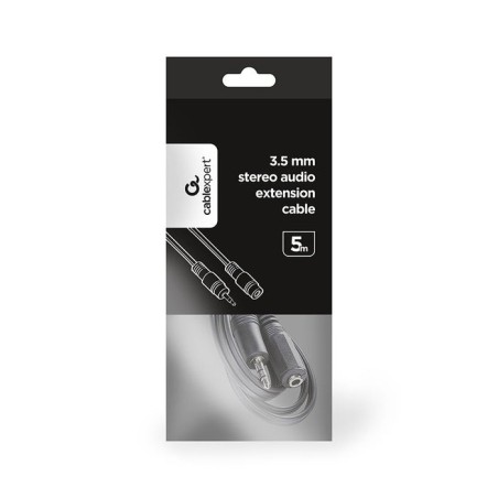 Gembird cable jack a jack 3.5mm (alargo) m/h 2m  negro
