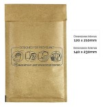 Bankers box pack de 100 bolsas de burbujas acolchada - medida 120x210mm - burbujas internas para amortiguacion - ideal