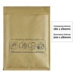 Bankers box pack de 100 bolsas de burbujas acolchada - medida 180x260mm - burbujas interiores para amortiguacion -