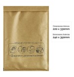 Bankers box pack de 50 bolsas de burbujas acolchada - medida 220x330mm - burbujas internas para amortiguacion - ideal